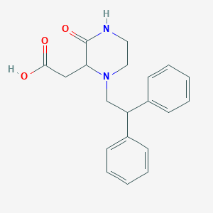 2-[1-(2,2-Diphenylethyl)-3-oxopiperazin-2-yl]acetic acid