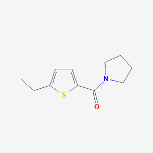 molecular formula C11H15NOS B3596430 (5-Ethylthiophen-2-yl)(pyrrolidin-1-yl)methanone 