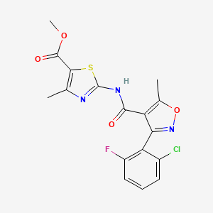 METHYL 2-[3-(2-CHLORO-6-FLUOROPHENYL)-5-METHYL-1,2-OXAZOLE-4-AMIDO]-4-METHYL-1,3-THIAZOLE-5-CARBOXYLATE