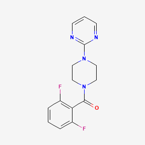 molecular formula C15H14F2N4O B3596460 (2,6-DIFLUOROPHENYL)[4-(2-PYRIMIDINYL)PIPERAZINO]METHANONE 