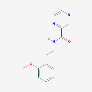 molecular formula C14H15N3O2 B3596469 N-[2-(2-methoxyphenyl)ethyl]-2-pyrazinecarboxamide 