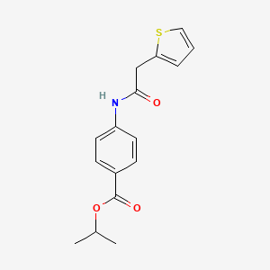 molecular formula C16H17NO3S B3596528 ISOPROPYL 4-{[2-(2-THIENYL)ACETYL]AMINO}BENZOATE 