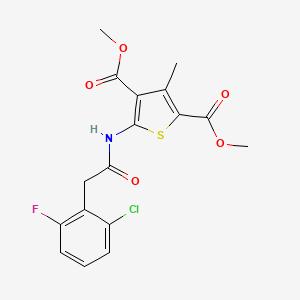 dimethyl 5-{[(2-chloro-6-fluorophenyl)acetyl]amino}-3-methyl-2,4-thiophenedicarboxylate