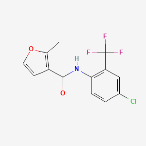 molecular formula C13H9ClF3NO2 B3596582 N-[4-chloro-2-(trifluoromethyl)phenyl]-2-methylfuran-3-carboxamide 