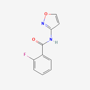 molecular formula C10H7FN2O2 B3596601 2-Fluoro-N-(isoxazol-3(2H)-ylidene)benzamide 