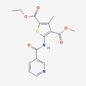 2-ethyl 4-methyl 3-methyl-5-[(3-pyridinylcarbonyl)amino]-2,4-thiophenedicarboxylate