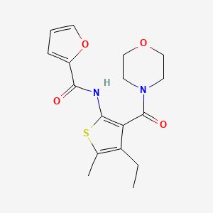 molecular formula C17H20N2O4S B3596629 N-[4-ethyl-5-methyl-3-(morpholine-4-carbonyl)thiophen-2-yl]furan-2-carboxamide 