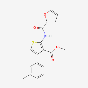 molecular formula C18H15NO4S B3596630 METHYL 2-(FURAN-2-AMIDO)-4-(3-METHYLPHENYL)THIOPHENE-3-CARBOXYLATE 