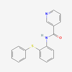 molecular formula C18H14N2OS B3596637 N-[2-(phenylsulfanyl)phenyl]pyridine-3-carboxamide 