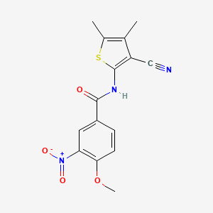 N-(3-cyano-4,5-dimethylthiophen-2-yl)-4-methoxy-3-nitrobenzamide