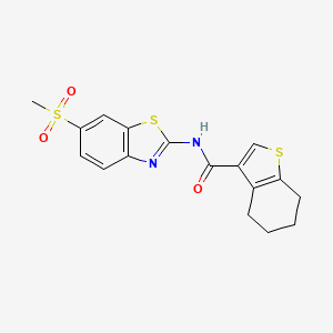 N-[6-(methylsulfonyl)-1,3-benzothiazol-2-yl]-4,5,6,7-tetrahydro-1-benzothiophene-3-carboxamide