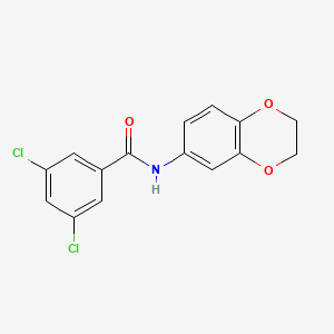 molecular formula C15H11Cl2NO3 B3596693 3,5-dichloro-N-(2,3-dihydro-1,4-benzodioxin-6-yl)benzamide 