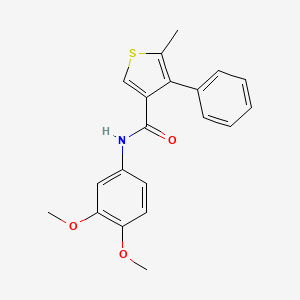 molecular formula C20H19NO3S B3596700 N-(3,4-dimethoxyphenyl)-5-methyl-4-phenylthiophene-3-carboxamide 