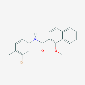 molecular formula C19H16BrNO2 B3596741 N-(3-bromo-4-methylphenyl)-1-methoxynaphthalene-2-carboxamide 