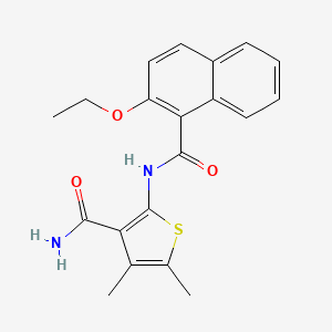 2-{[(2-ETHOXY-1-NAPHTHYL)CARBONYL]AMINO}-4,5-DIMETHYL-3-THIOPHENECARBOXAMIDE