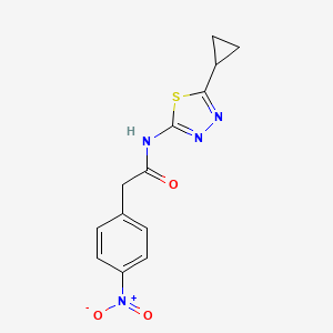 N-(5-cyclopropyl-1,3,4-thiadiazol-2-yl)-2-(4-nitrophenyl)acetamide