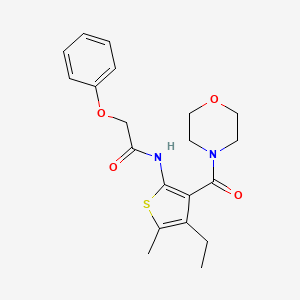 N-[4-ethyl-5-methyl-3-(morpholine-4-carbonyl)thiophen-2-yl]-2-phenoxyacetamide