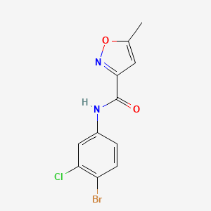 molecular formula C11H8BrClN2O2 B3596811 N-(4-bromo-3-chlorophenyl)-5-methyl-1,2-oxazole-3-carboxamide 