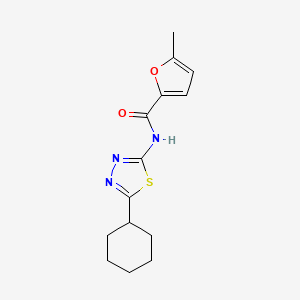 N-(5-cyclohexyl-1,3,4-thiadiazol-2-yl)-5-methylfuran-2-carboxamide