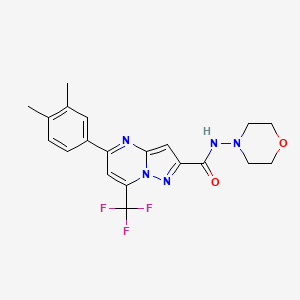 5-(3,4-dimethylphenyl)-N-4-morpholinyl-7-(trifluoromethyl)pyrazolo[1,5-a]pyrimidine-2-carboxamide