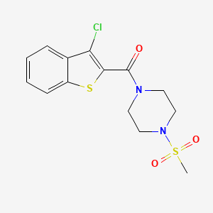 (3-CHLORO-1-BENZOTHIOPHEN-2-YL)[4-(METHYLSULFONYL)PIPERAZINO]METHANONE