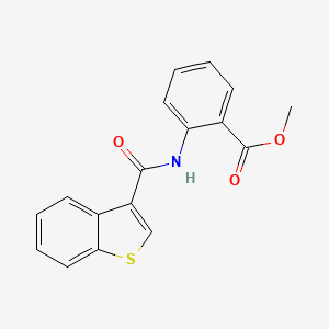 molecular formula C17H13NO3S B3596884 Methyl 2-[(1-benzothiophen-3-ylcarbonyl)amino]benzoate 