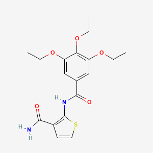 molecular formula C18H22N2O5S B3596890 2-[(3,4,5-triethoxybenzoyl)amino]-3-thiophenecarboxamide 