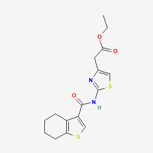 ETHYL 2-{2-[(4,5,6,7-TETRAHYDRO-1-BENZOTHIOPHEN-3-YLCARBONYL)AMINO]-1,3-THIAZOL-4-YL}ACETATE