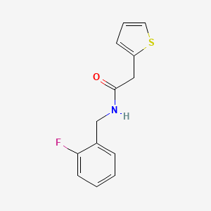 N-[(2-FLUOROPHENYL)METHYL]-2-(THIOPHEN-2-YL)ACETAMIDE