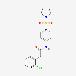 2-(2-chlorophenyl)-N-[4-(pyrrolidine-1-sulfonyl)phenyl]acetamide