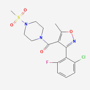 [3-(2-CHLORO-6-FLUOROPHENYL)-5-METHYL-4-ISOXAZOLYL][4-(METHYLSULFONYL)PIPERAZINO]METHANONE