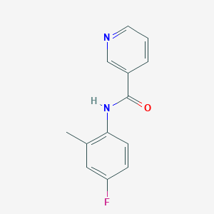 molecular formula C13H11FN2O B3596964 N-(4-fluoro-2-methylphenyl)pyridine-3-carboxamide 