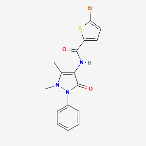 5-bromo-N-(1,5-dimethyl-3-oxo-2-phenyl-2,3-dihydro-1H-pyrazol-4-yl)thiophene-2-carboxamide