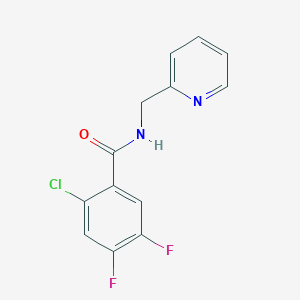 2-chloro-4,5-difluoro-N-(pyridin-2-ylmethyl)benzamide