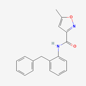 molecular formula C18H16N2O2 B3596988 N-(2-benzylphenyl)-5-methyl-1,2-oxazole-3-carboxamide CAS No. 145440-87-5