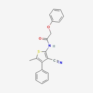 molecular formula C20H16N2O2S B3596990 N-(3-cyano-5-methyl-4-phenylthiophen-2-yl)-2-phenoxyacetamide 