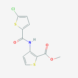 molecular formula C11H8ClNO3S2 B3596997 methyl 3-{[(5-chloro-2-thienyl)carbonyl]amino}-2-thiophenecarboxylate 