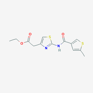 molecular formula C13H14N2O3S2 B3597011 ETHYL 2-(2-{[(5-METHYL-3-THIENYL)CARBONYL]AMINO}-1,3-THIAZOL-4-YL)ACETATE 