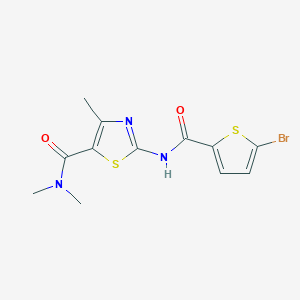 molecular formula C12H12BrN3O2S2 B3597031 2-(5-BROMOTHIOPHENE-2-AMIDO)-NN4-TRIMETHYL-13-THIAZOLE-5-CARBOXAMIDE 