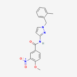 4-METHOXY-N-{1-[(2-METHYLPHENYL)METHYL]-1H-PYRAZOL-3-YL}-3-NITROBENZAMIDE