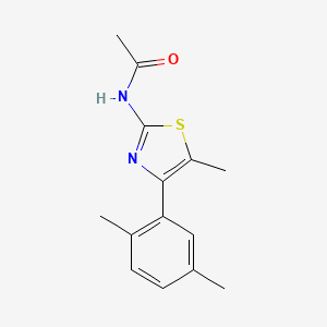 N-[4-(2,5-dimethylphenyl)-5-methyl-1,3-thiazol-2-yl]acetamide