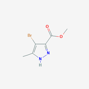 molecular formula C6H7BrN2O2 B035971 4-溴-5-甲基-1H-吡唑-3-甲酸甲酯 CAS No. 1232838-31-1