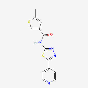 5-methyl-N-[5-(4-pyridinyl)-1,3,4-thiadiazol-2-yl]-3-thiophenecarboxamide