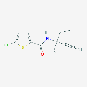 molecular formula C12H14ClNOS B3597114 5-chloro-N-(3-ethylpent-1-yn-3-yl)thiophene-2-carboxamide 