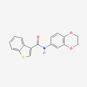 N-(2,3-dihydro-1,4-benzodioxin-6-yl)-1-benzothiophene-3-carboxamide