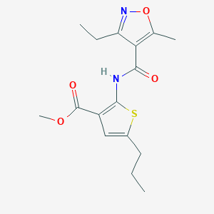 methyl 2-{[(3-ethyl-5-methyl-4-isoxazolyl)carbonyl]amino}-5-propyl-3-thiophenecarboxylate