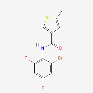 molecular formula C12H8BrF2NOS B3597153 N-(2-bromo-4,6-difluorophenyl)-5-methyl-3-thiophenecarboxamide 