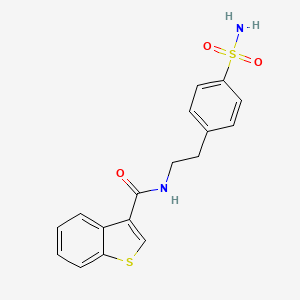 N-[2-(4-sulfamoylphenyl)ethyl]-1-benzothiophene-3-carboxamide