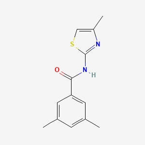 molecular formula C13H14N2OS B3597190 3,5-dimethyl-N-(4-methyl-1,3-thiazol-2-yl)benzamide 