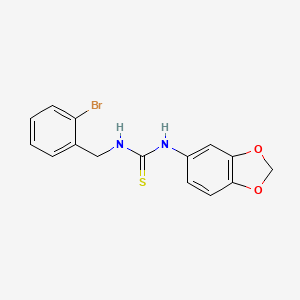 N-1,3-benzodioxol-5-yl-N'-(2-bromobenzyl)thiourea